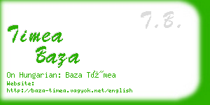 timea baza business card